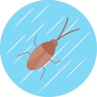 Cockroach Flat Blue Circle Icon vector