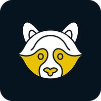 Raccoon Glyph Two Color Icon vector