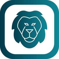 Lion Glyph Gradient Round Corner Icon vector