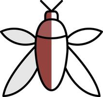 Insect Filled Half Cut Icon vector