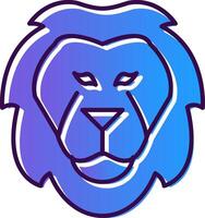 Lion Gradient Filled Icon vector