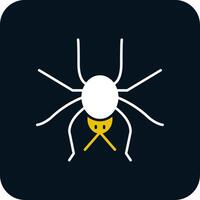Spider Glyph Two Color Icon vector