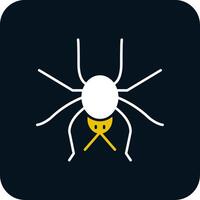 Spider Glyph Two Color Icon vector