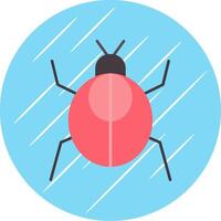 Cockroach Flat Blue Circle Icon vector