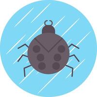 Beetle Flat Blue Circle Icon vector