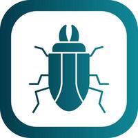 Beetle Glyph Gradient Round Corner Icon vector