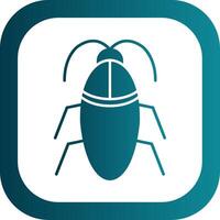 Cockroach Glyph Gradient Round Corner Icon vector