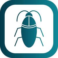 Cockroach Glyph Gradient Round Corner Icon vector