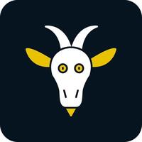 Goat Glyph Two Color Icon vector