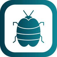 Bug Glyph Gradient Round Corner Icon vector