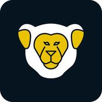 Lioness Glyph Two Color Icon vector