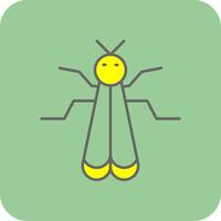 insecto lleno amarillo icono vector