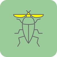 Insect Filled Yellow Icon vector