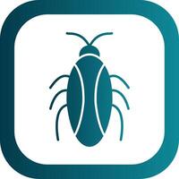 Cockroach Glyph Gradient Round Corner Icon vector