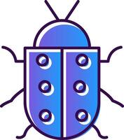 Bug Gradient Filled Icon vector