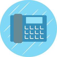 Telephone Flat Blue Circle Icon vector