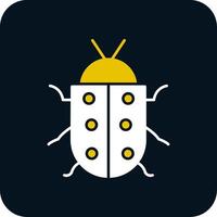 Bug Glyph Two Color Icon vector