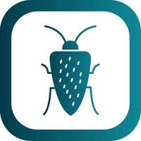 Cockroach Glyph Gradient Round Corner Icon vector
