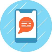 Smartphone Flat Blue Circle Icon vector