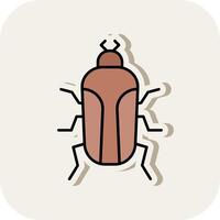 Insect Line Filled White Shadow Icon vector