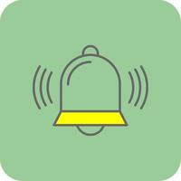 Bell Filled Yellow Icon vector