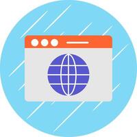 Web Flat Blue Circle Icon vector