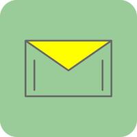 Mail Filled Yellow Icon vector