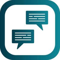 Conversation Glyph Gradient Round Corner Icon vector