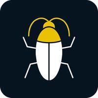 Cockroach Glyph Two Color Icon vector