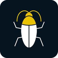 Cockroach Glyph Two Color Icon vector