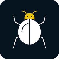 Bug Glyph Two Color Icon vector