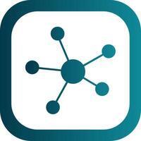 Connection Glyph Gradient Round Corner Icon vector