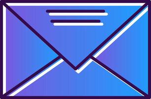 Mail Gradient Filled Icon vector