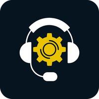 Technical Support Glyph Two Color Icon vector