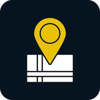 Map Location Glyph Two Color Icon vector