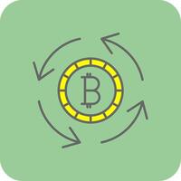 Circular Economy Filled Yellow Icon vector