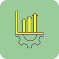 Setting Filled Yellow Icon vector