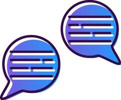 Communication Gradient Filled Icon vector