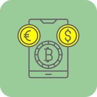 Currency Filled Yellow Icon vector