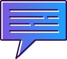 Comment Gradient Filled Icon vector