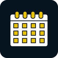 Calendar Glyph Two Color Icon vector