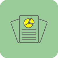 Report Filled Yellow Icon vector