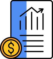 Document Filled Half Cut Icon vector