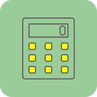 Calculator Filled Yellow Icon vector