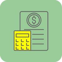 Budget Filled Yellow Icon vector