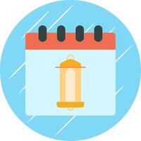 Calendar Flat Blue Circle Icon vector