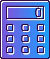 Calculator Gradient Filled Icon vector