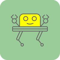 Robotics Filled Yellow Icon vector