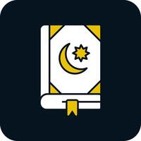 Quran Glyph Two Color Icon vector