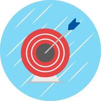 Goal Flat Blue Circle Icon vector